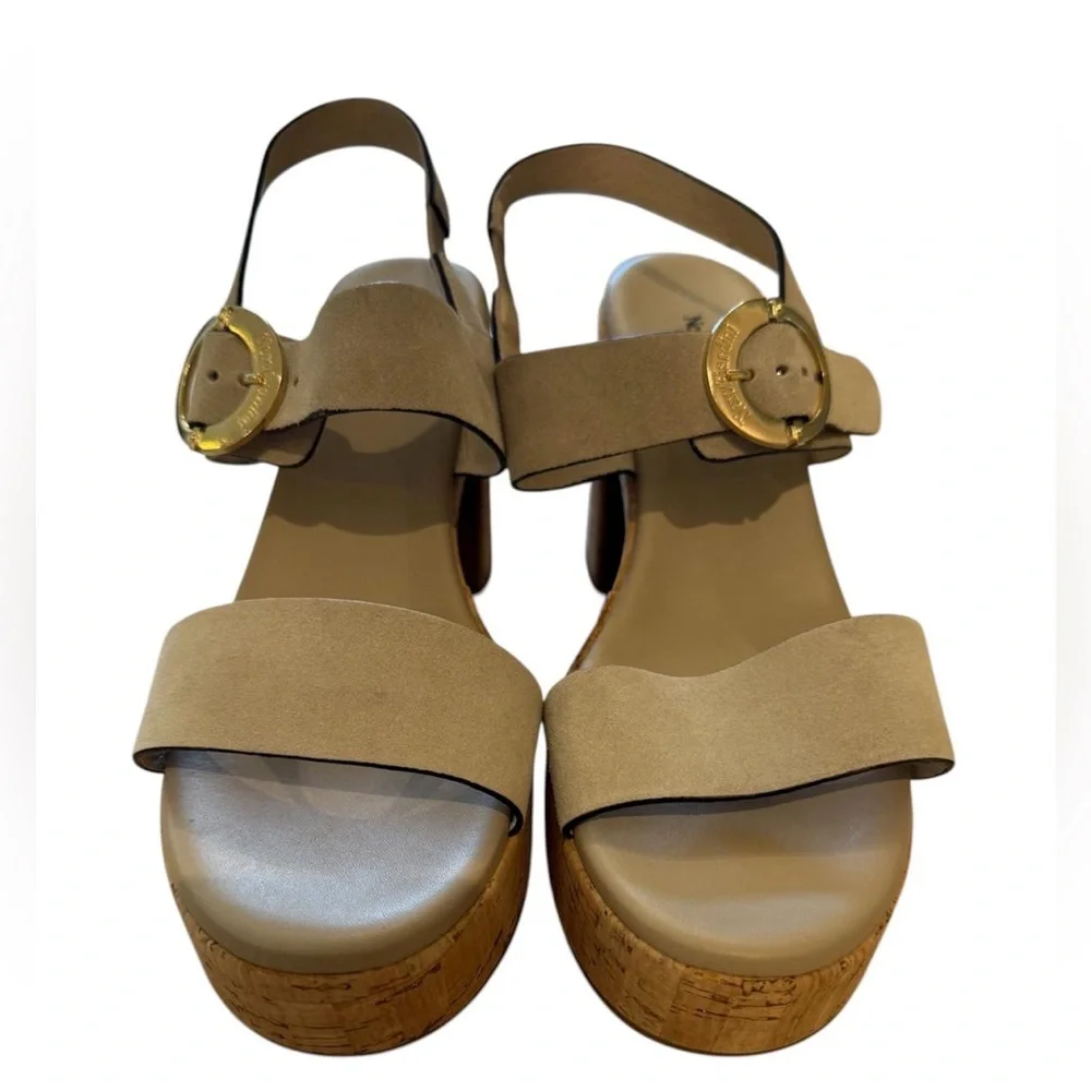 NeroGiardini‎ Made in Italy Suede Cork Platform Sandals - 40